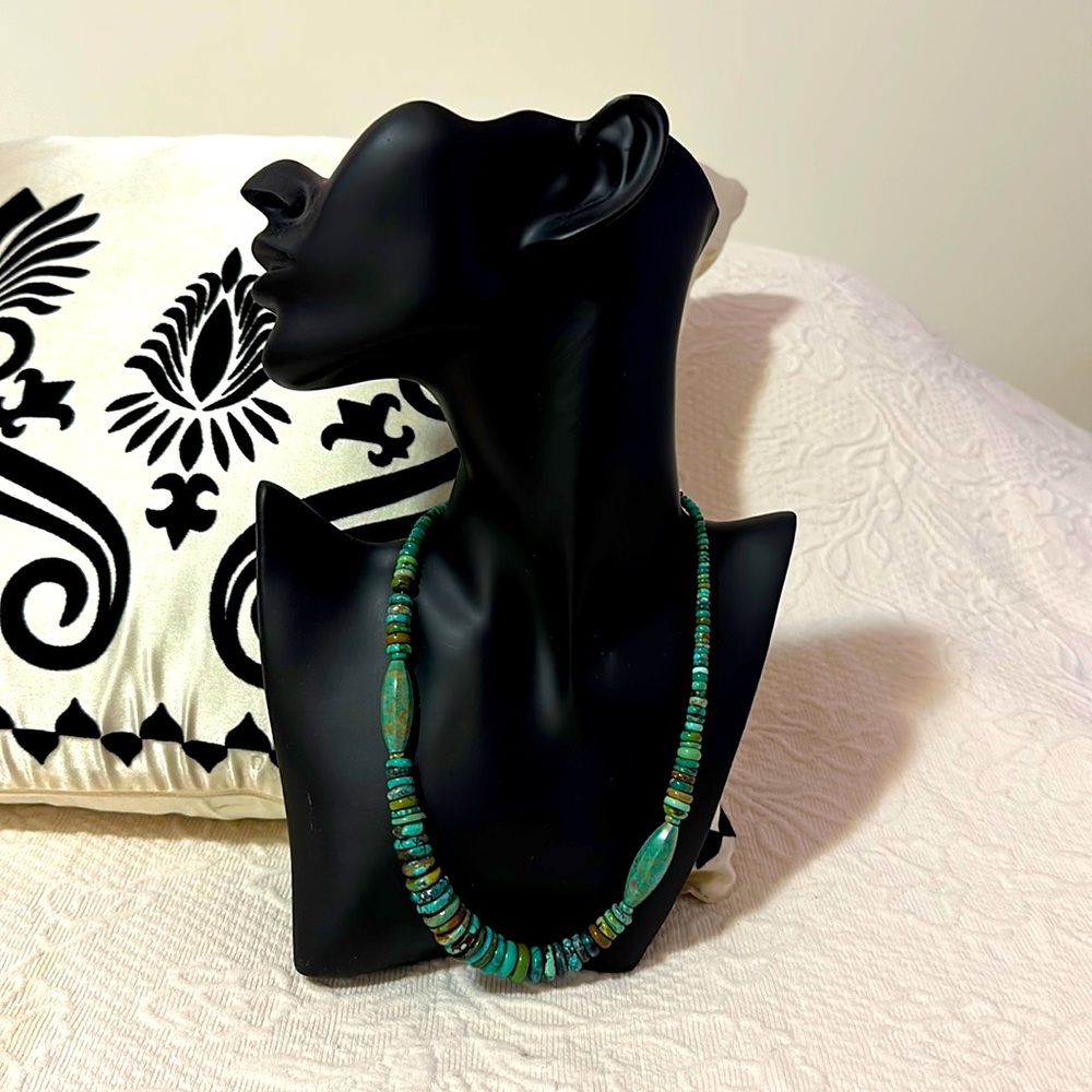 Jay King Sterling Silver Turquoise Bead Necklace